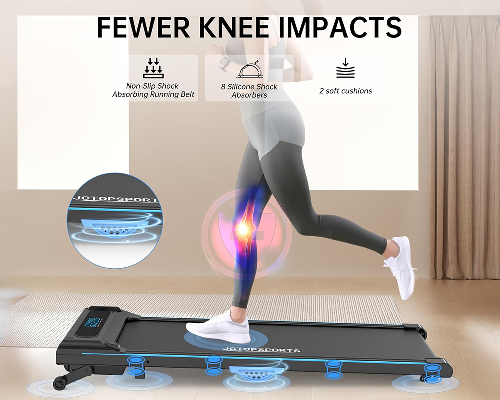 Space saving treadmill design