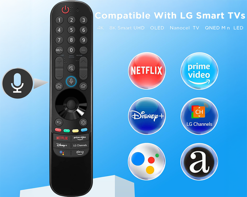 LG TV remote close up