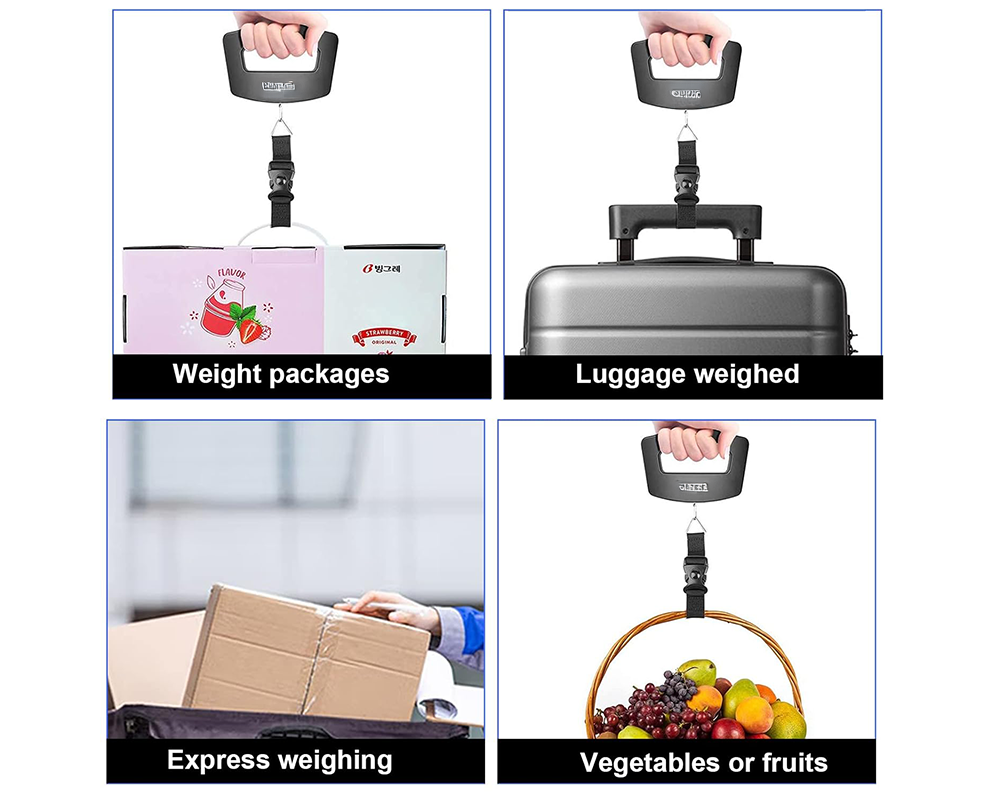 Backlit LCD luggage scale