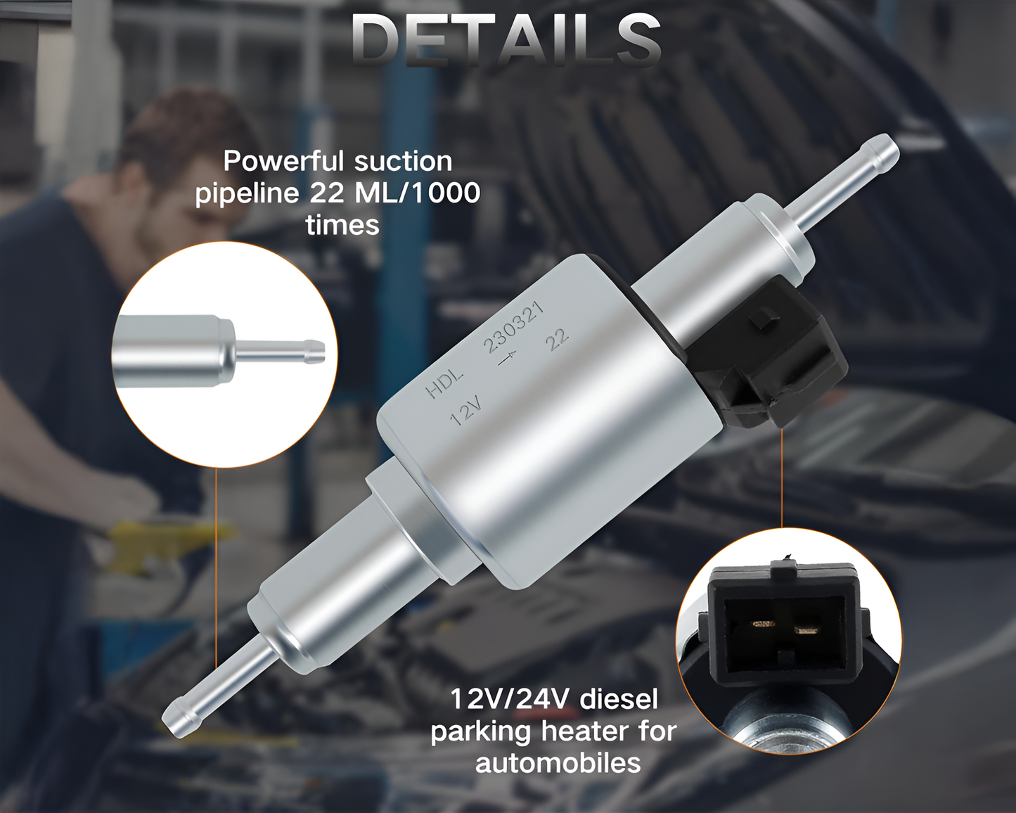 Diesel Air Heater Fuel Pump 12V Diesel Air Heater Fuel Pump for 2KW Units