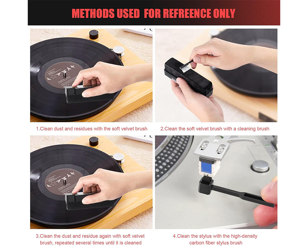 Compact vinyl cleaning set