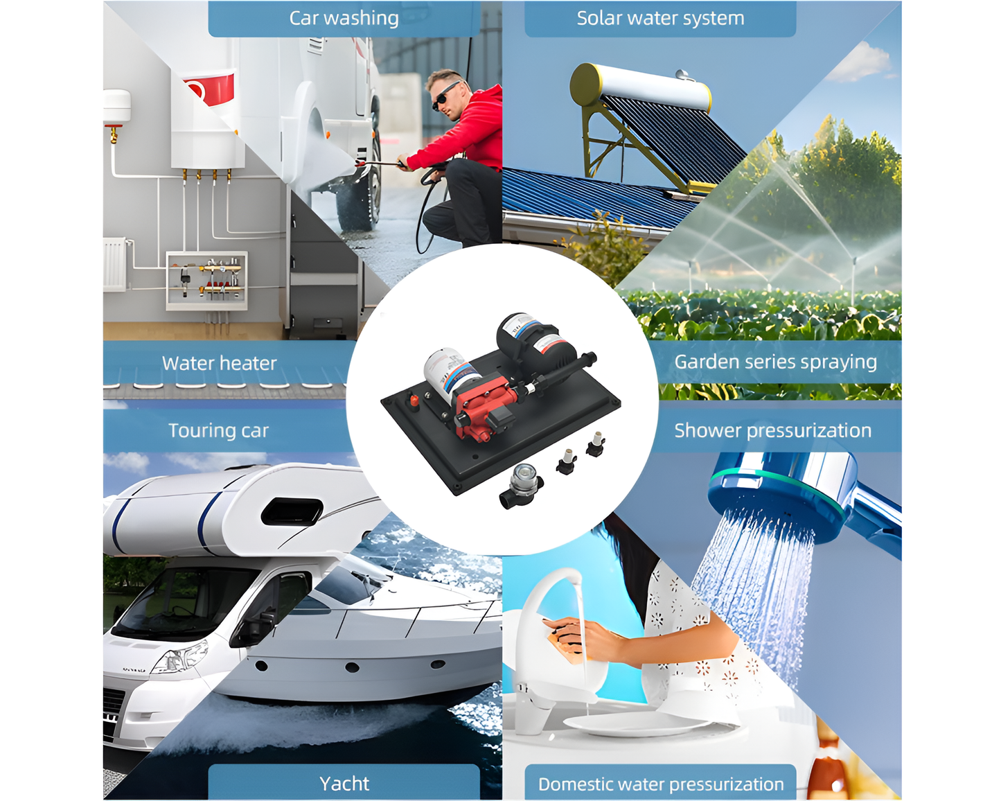 RV Marine Pressure Pump 55PSI 12V