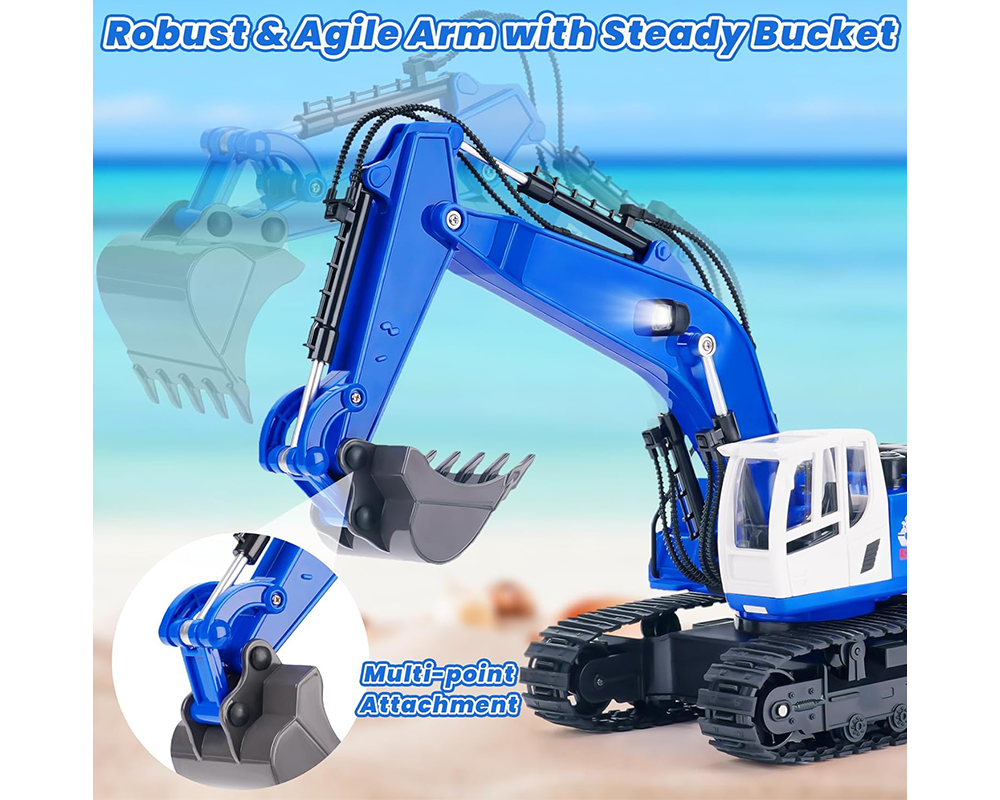 Remote operated excavator toy