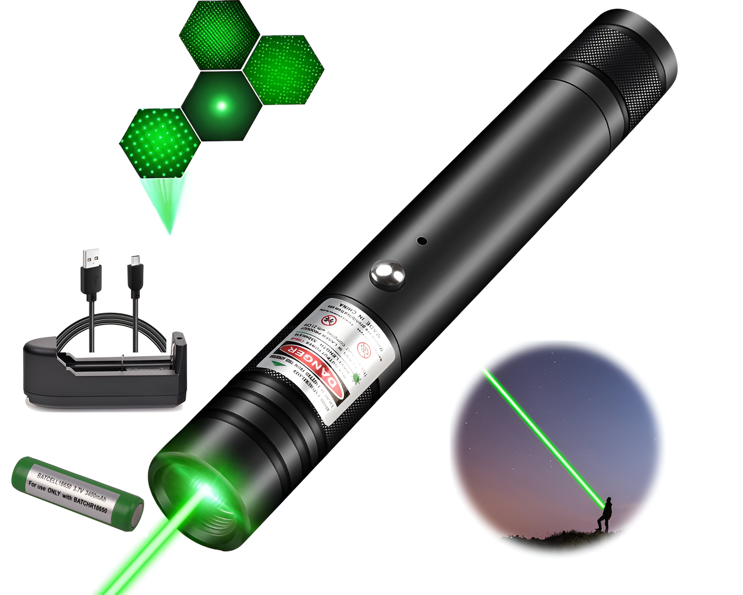 compact laser pen in black