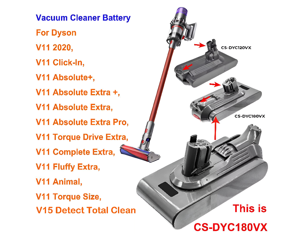 Safe charging vacuum battery