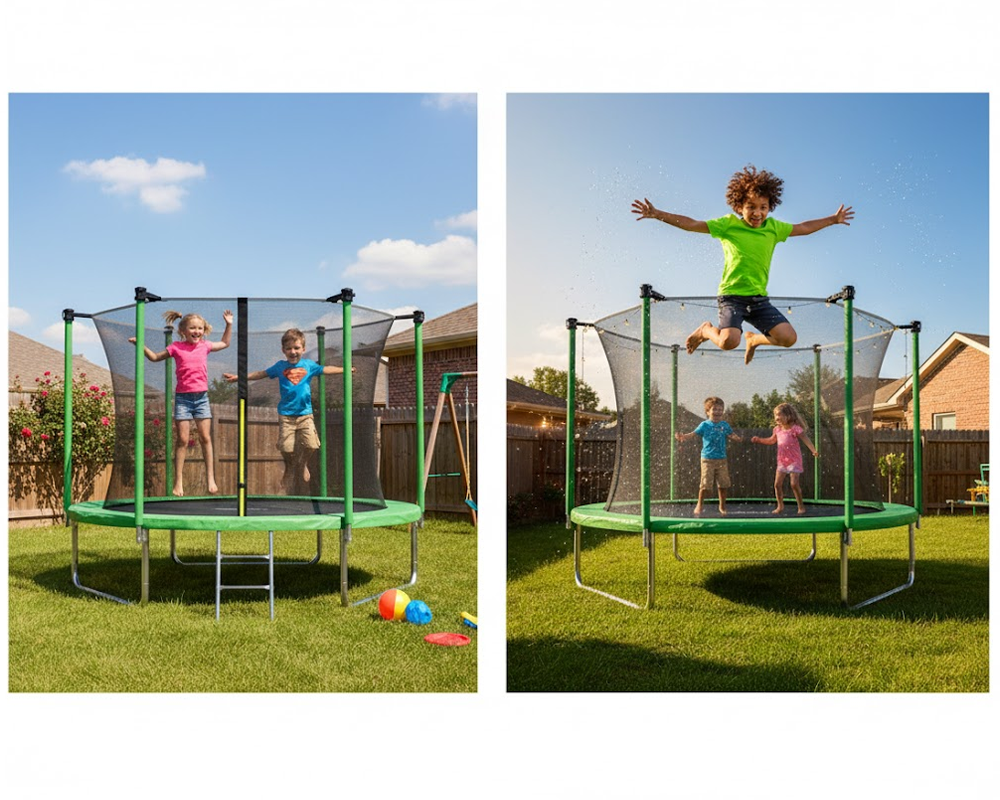 secure zipper entry trampoline