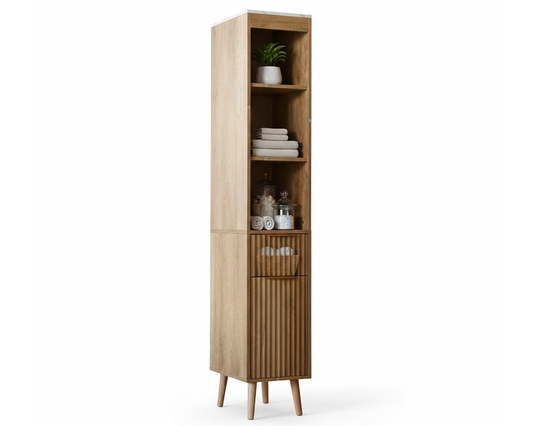 Tall slim storage cabinet