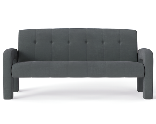 Modern 3 Seater Sofa Milan Charcoal