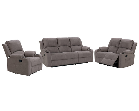 Mocha chenille recliner sofas