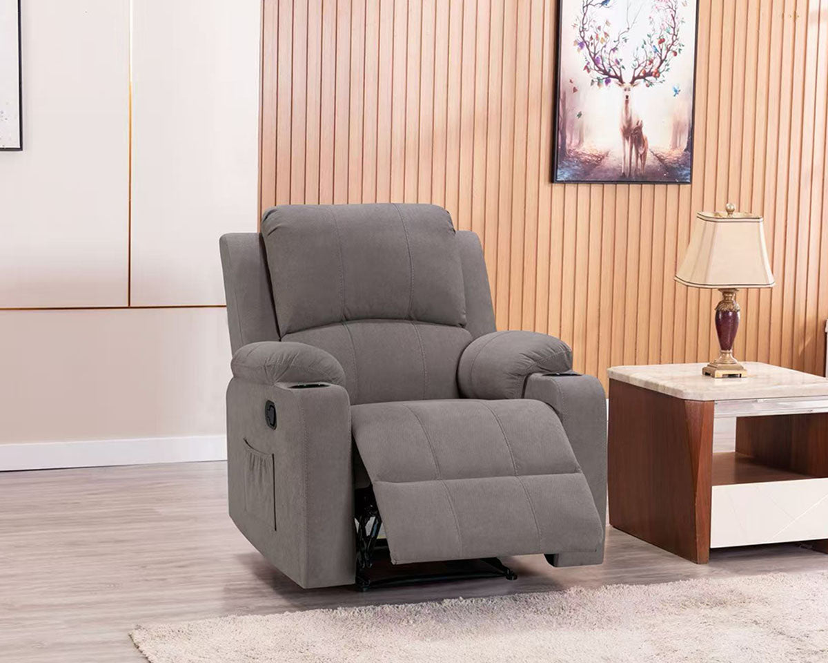 Manual Recliner Sofa Set With Cup Holders