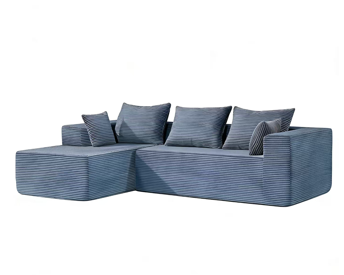 Modern Compressed L Shaped Sofa with Chaise