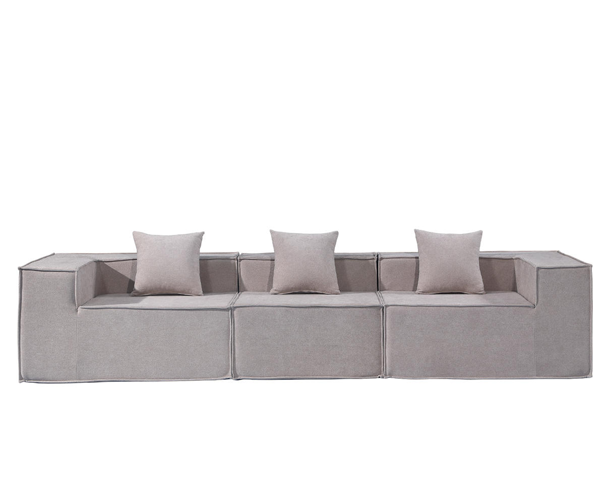 Compressed Sofa Modern 3 Seater Modular Fabric Sofa