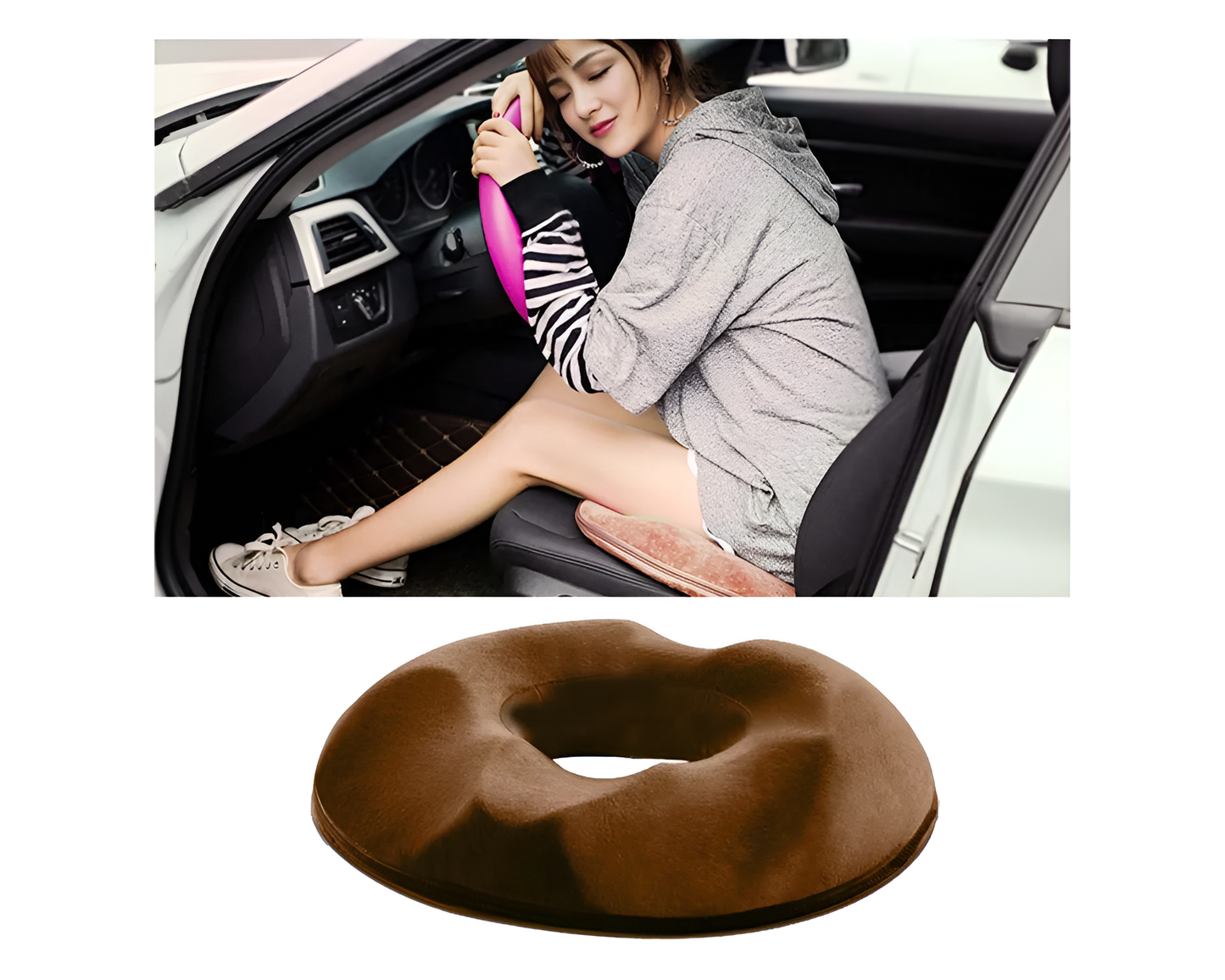 Memory Foam Donut Seat Cushion Pillow