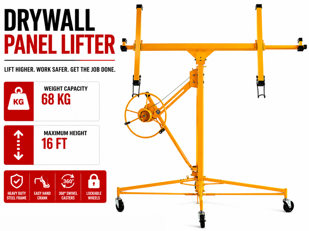 Drywall Panel Lifter 16FT Heavy Duty Plasterboard Hoist Drywall