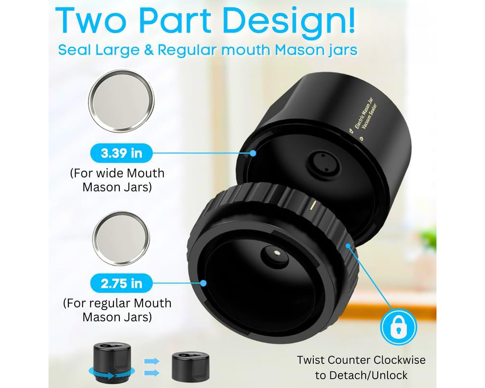 Electric Jar Vacuum Sealing Machine Kit