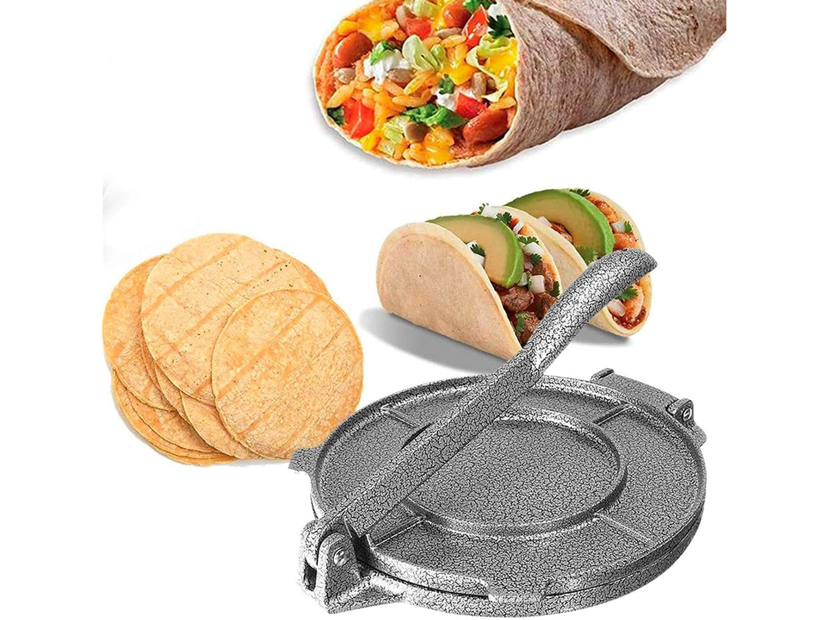 20 cm Cast Iron Tortilla Press with 100 Tortilla Press Papers