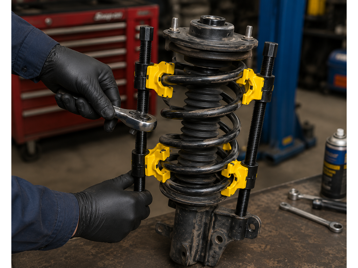 Strut Spring Compressor Kit Interchangeable Fork Strut Spring Extractor Set