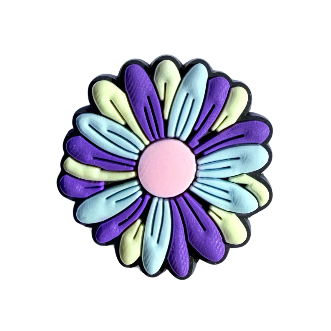 Purple & Blue Flower Charm