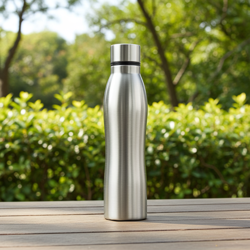 Frankly Cotton 29cm x 8cm Stainless Steel Drinking Bottle 1L
