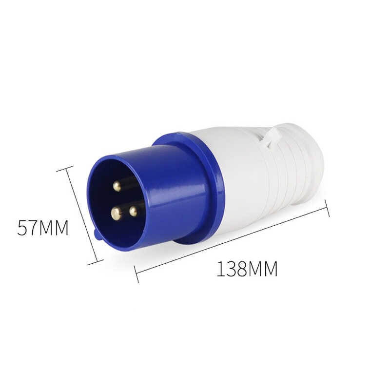 Caravan Lead Connector Plug (Male) 16A Ip44 Industrial Ip44 Weatherproof - The Shopsite
