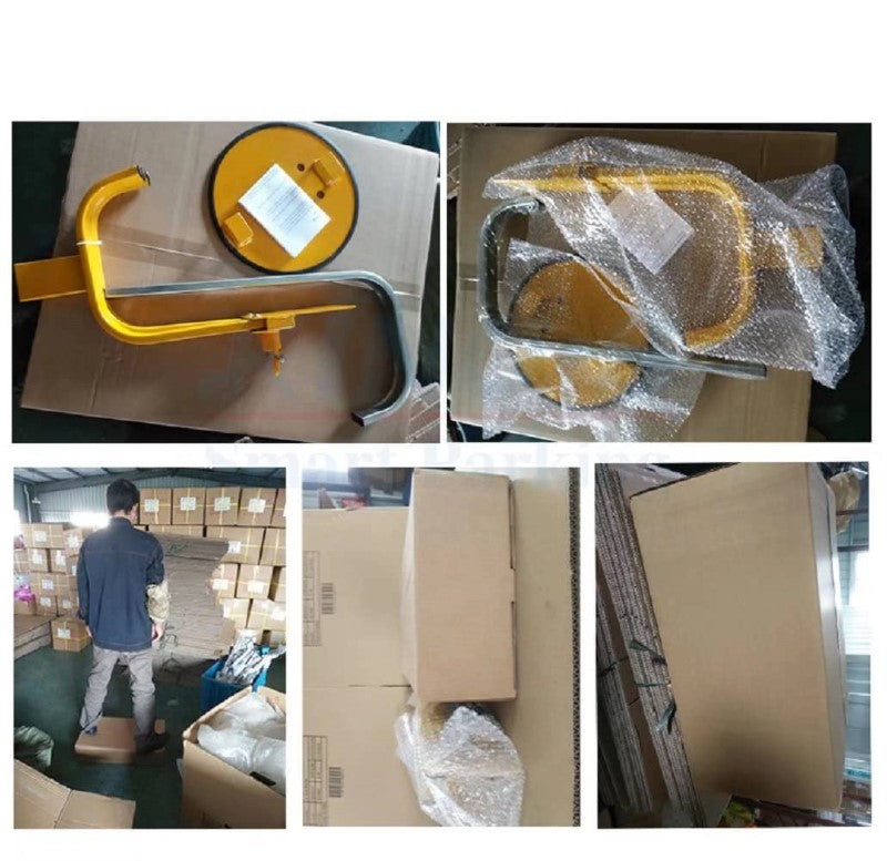 wheel clamp handle close up