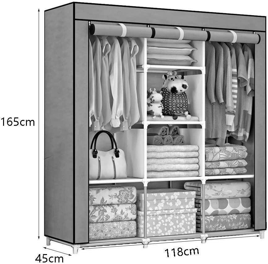 Wardrobe with roller shutter cover
