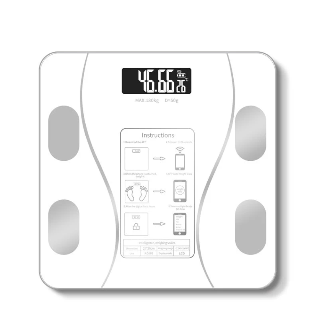 Digital Bathroom Scale Body Weight Scale White