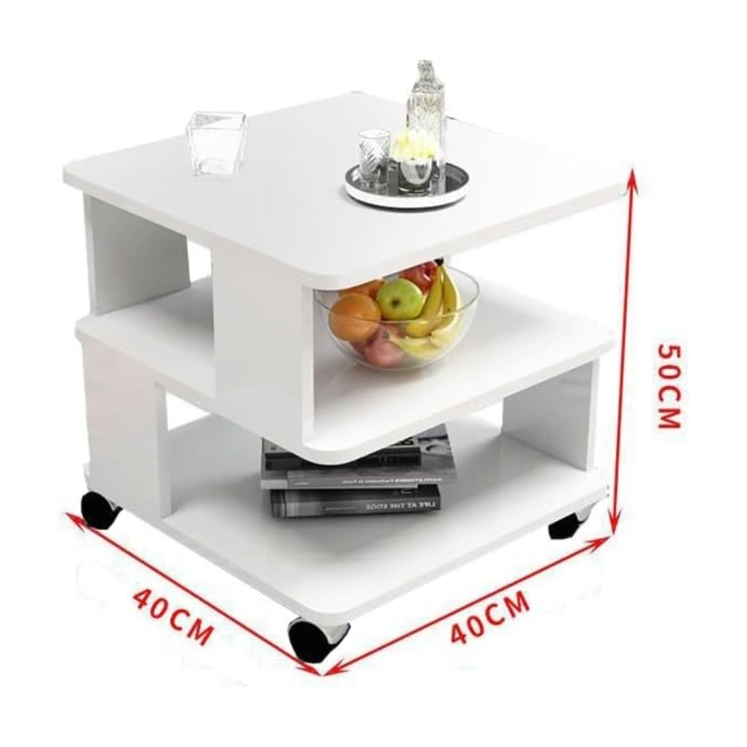 Coffee Table Side Table with Wheels