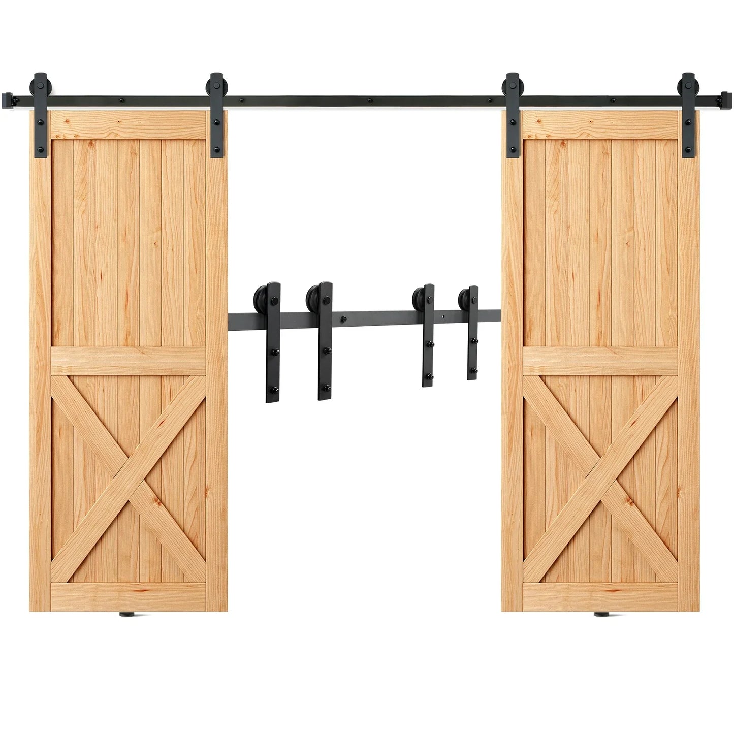 Barn Door Sliding Double Door Hardware Kit 3m