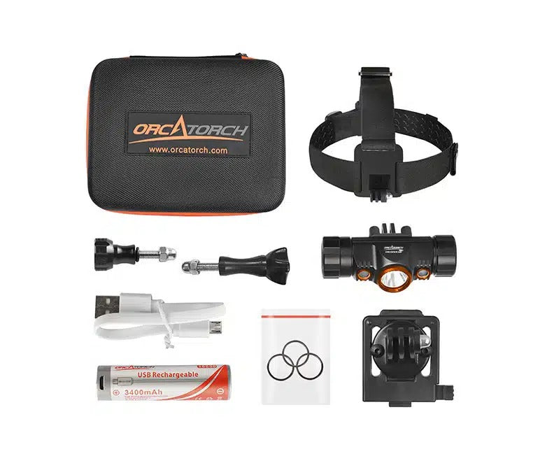 OrcaTorch TD01 Mazu 1200 Lumen Dive Headlamp