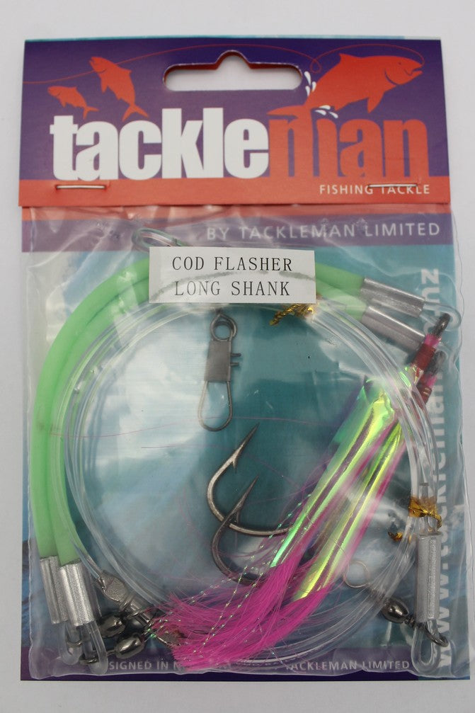 Cod Flasher Rig 6/0 LongShank - Pink