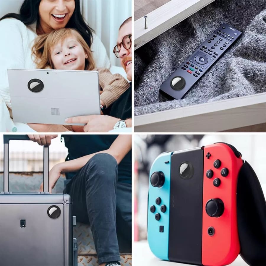 Apple Air Tag Holder (Black & Green)