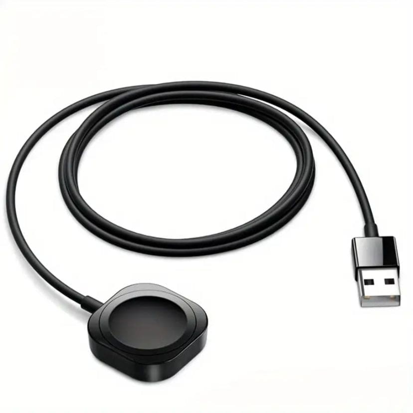 Wireless Charger for Apple Watch (USB) (Black, Square)