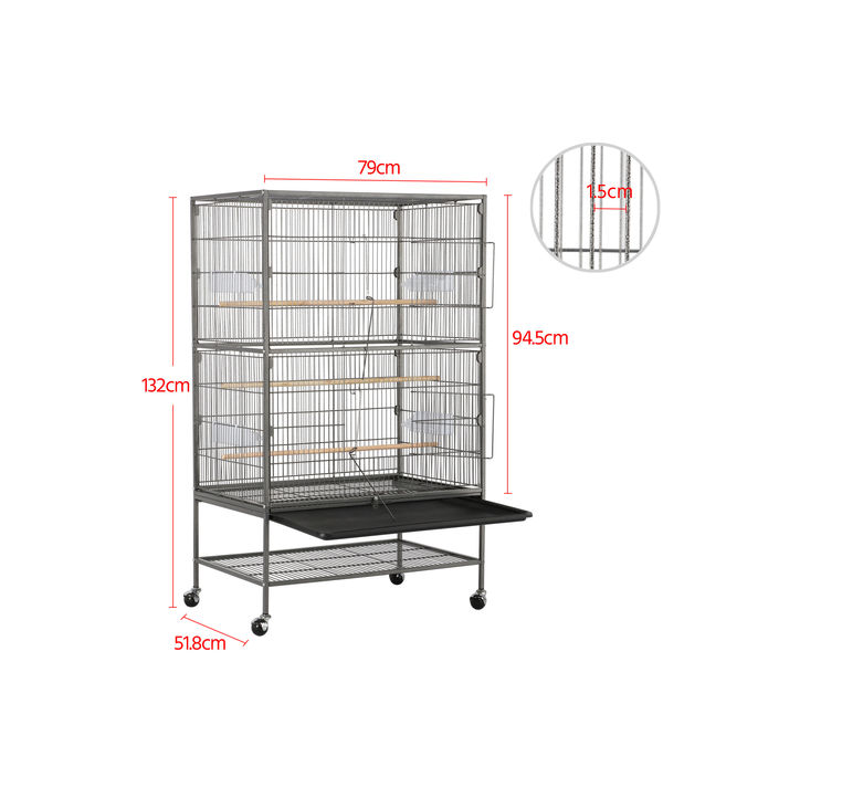 Bird Cage Parrot Aviary Perch Carrier