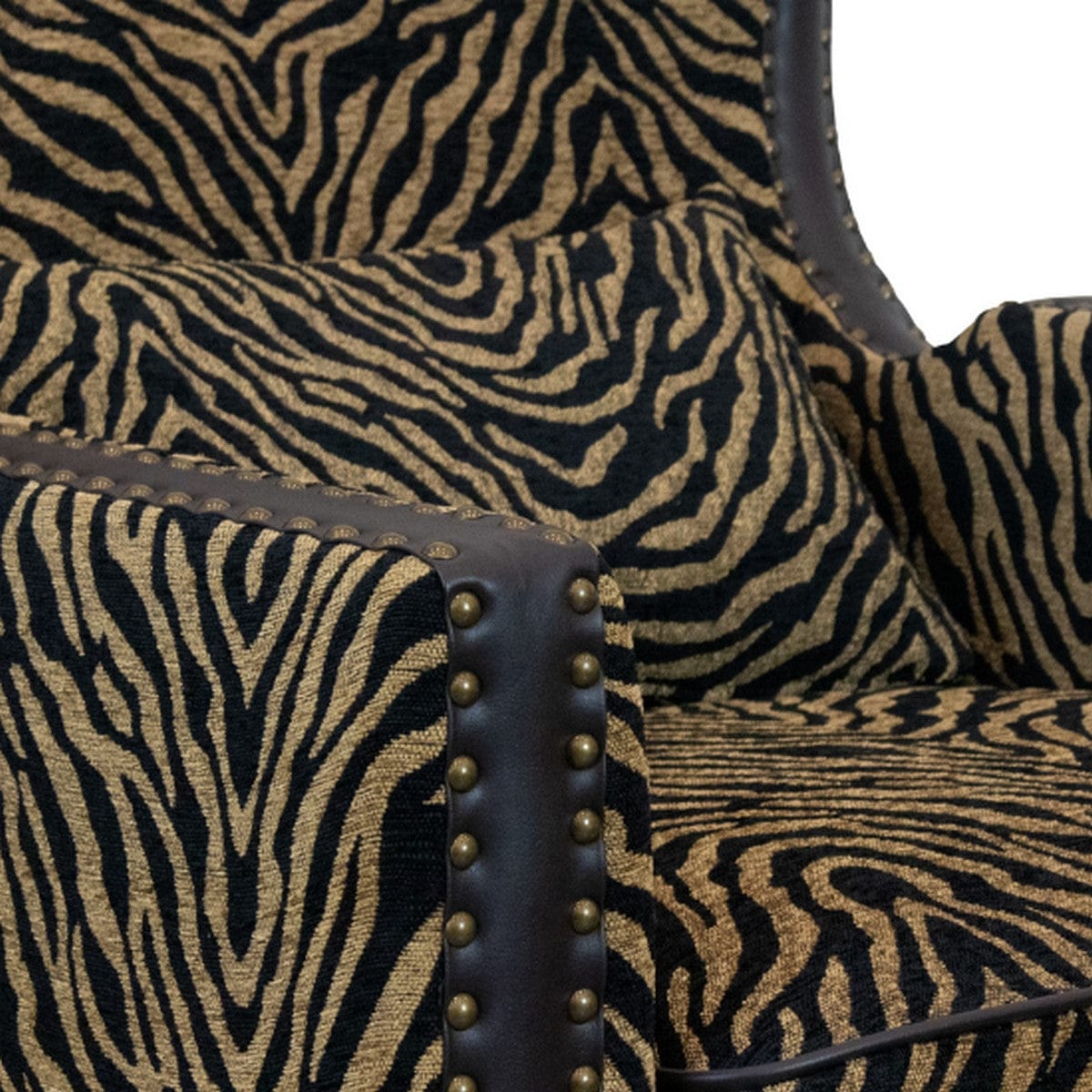 BroDeals Arm Chairs, Recliners & Sleeper Chairs Occasional Arm Chair with Ottoman - Zebra Print