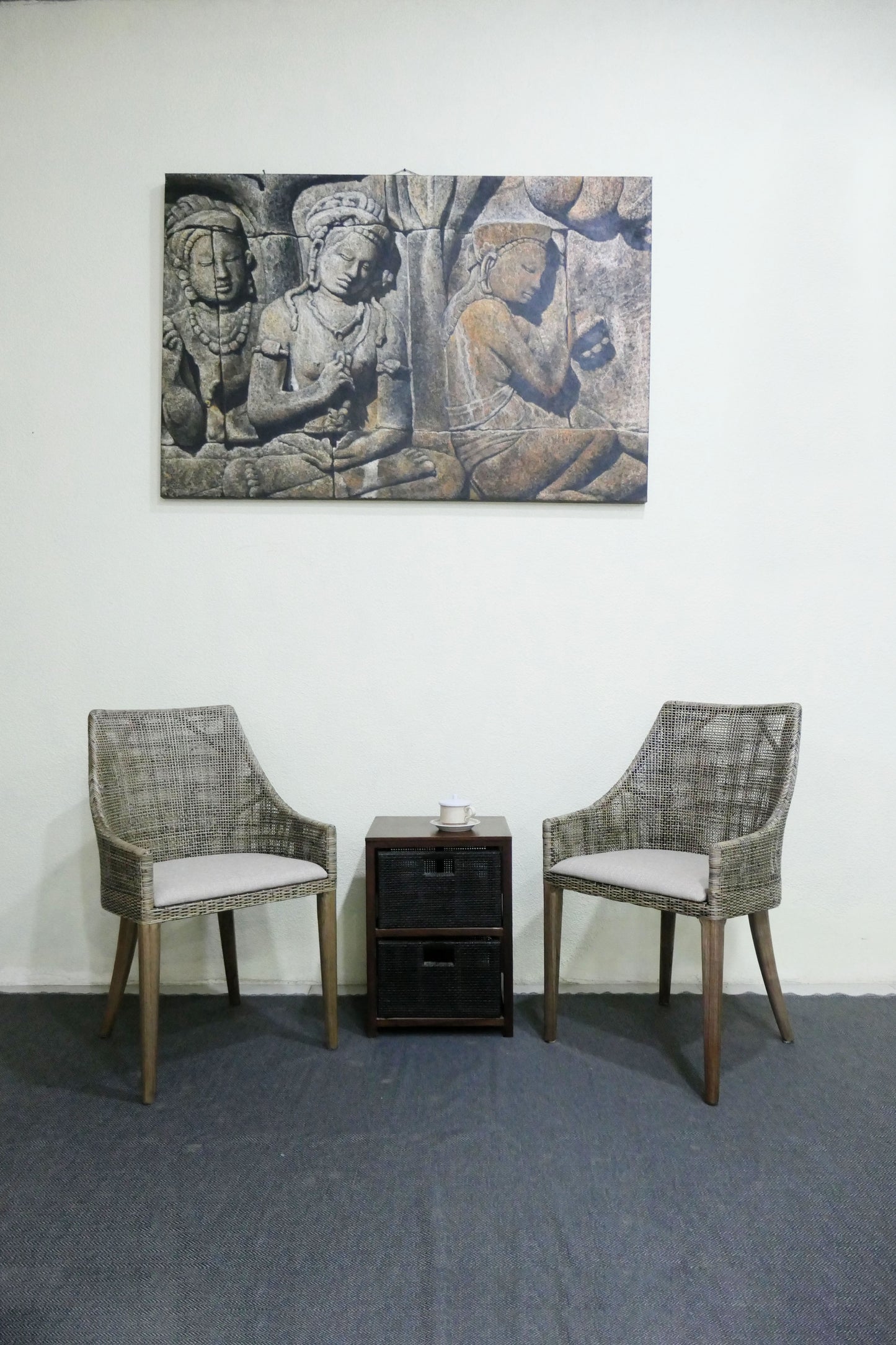 Canggu Armchair - Smoke & Oatmeal at online8 furniture store Auckland