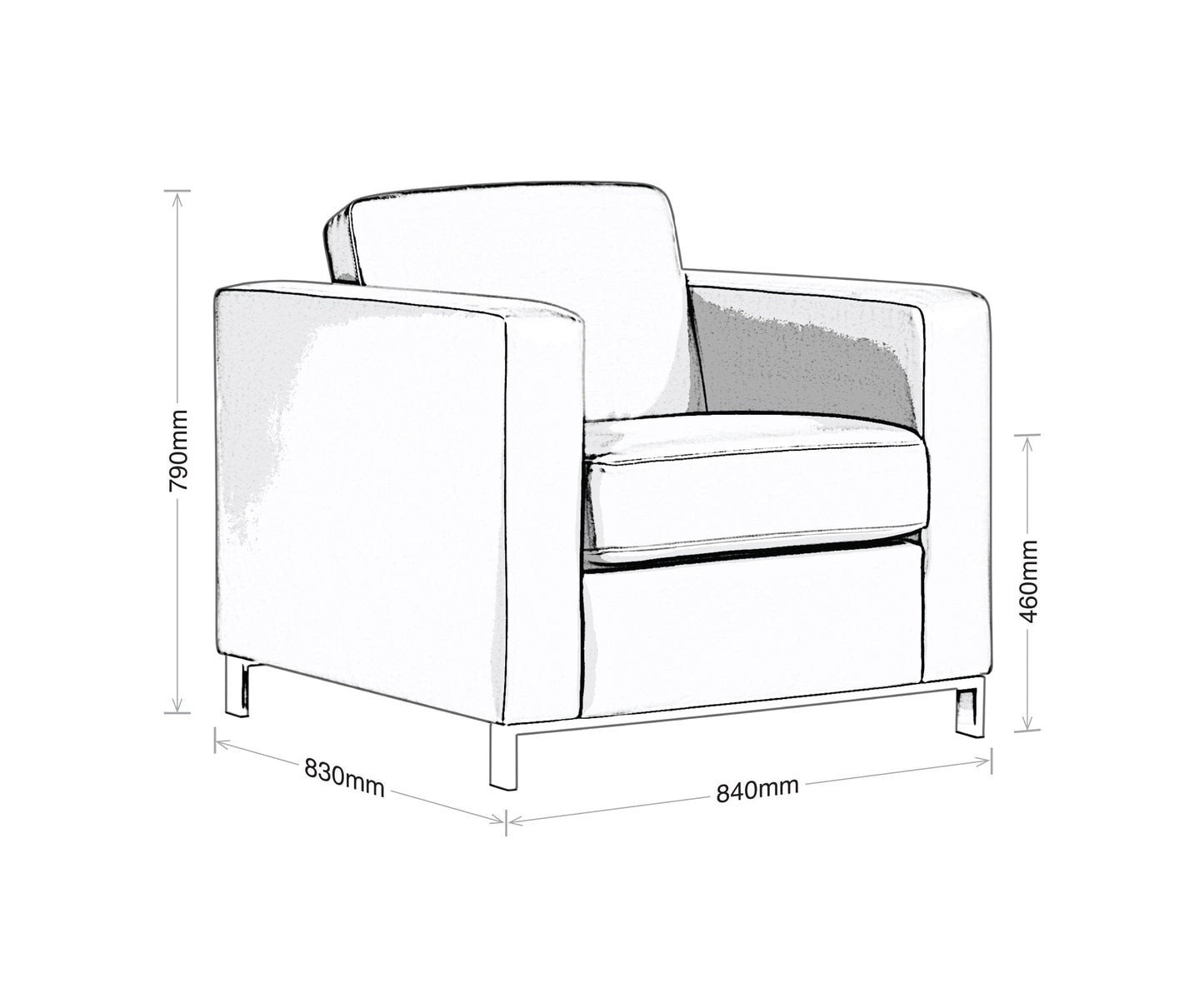 Carlo Leather Armchair at online8 furniture store Auckland