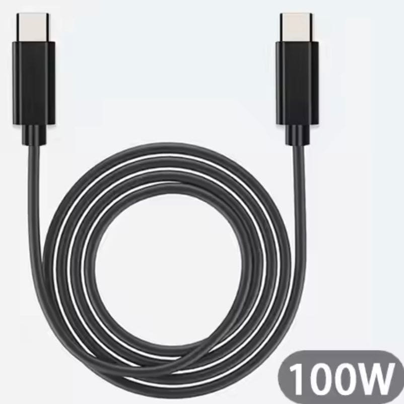 Charger Cable For Samsung Devices - Type C to Type C (1m) (Black)