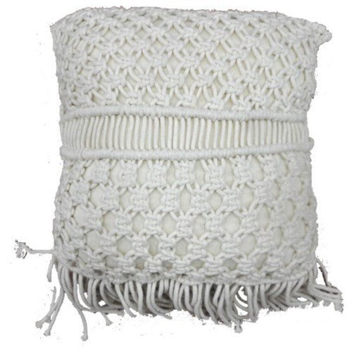 Online8 Woolen Boho Cushion Ivory Cushion