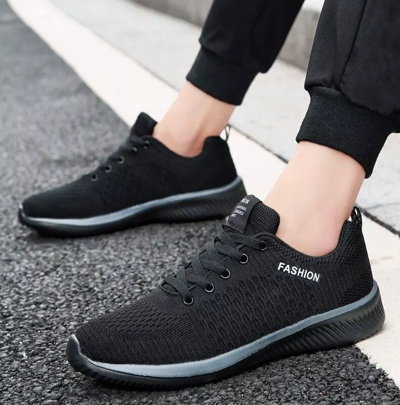 Mens Slip On Walking Shoes Lightweight Breathable Non Slip Running Shoes