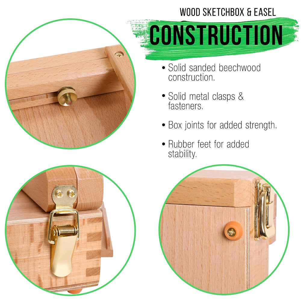 Adjustable Wood Table Sketch box Easel