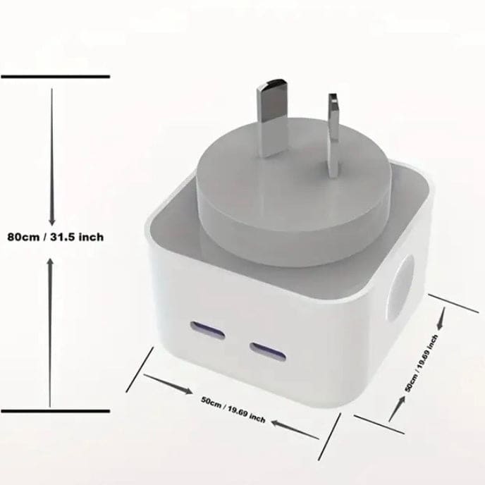 Double Type C Power Adapter Wall Plug for (NZ / AUS)
