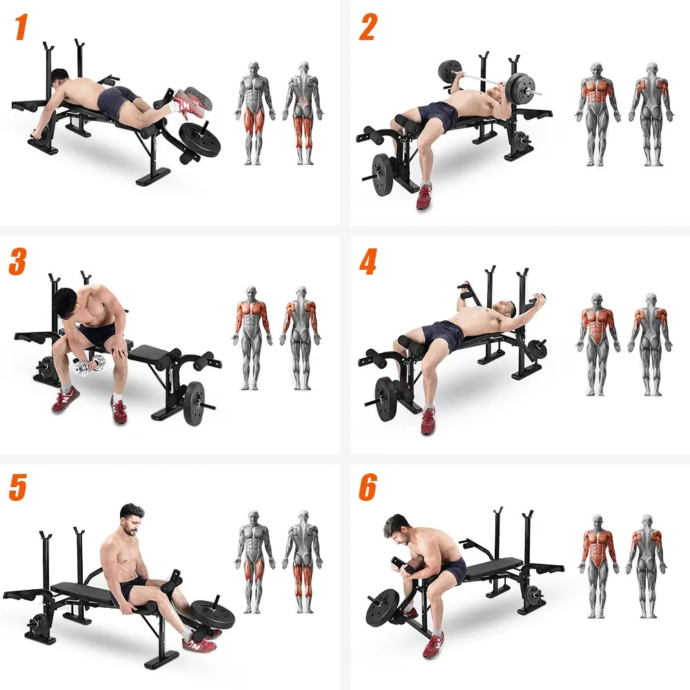 Adjustable FID Sit Up & Weight Bench
