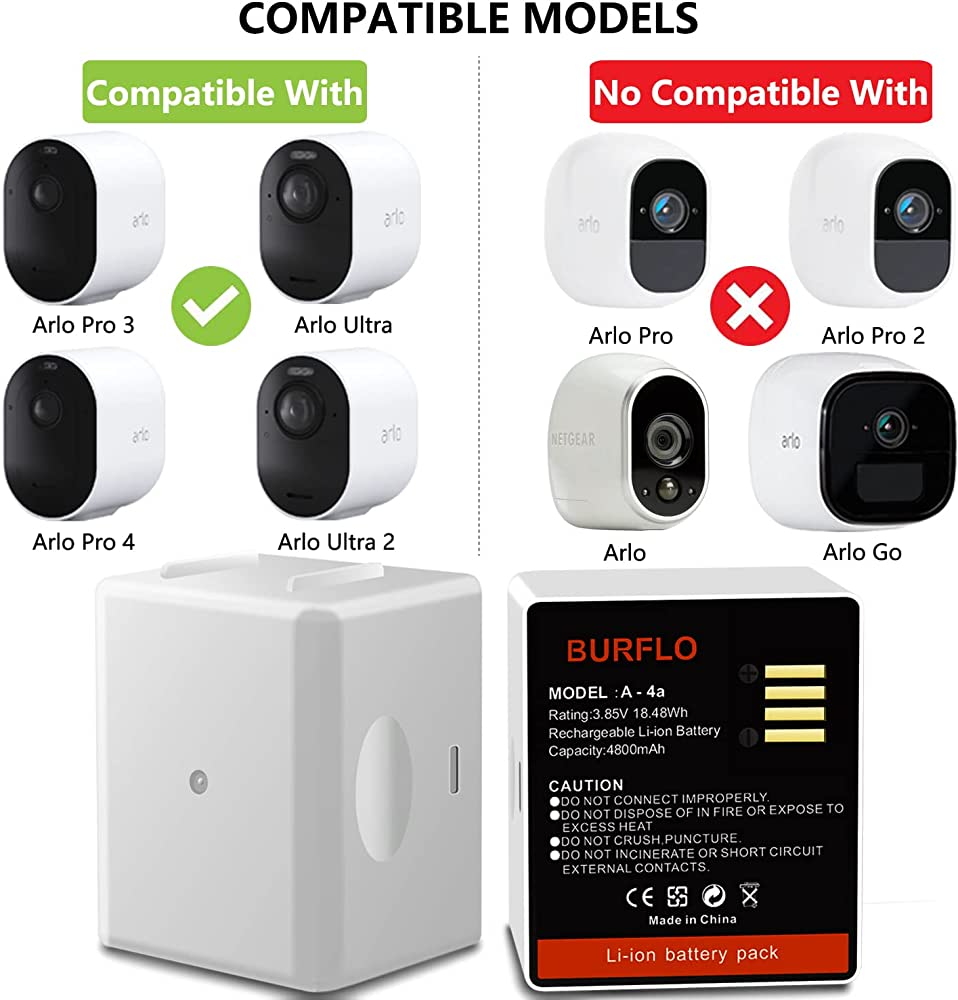 Arlo Pro 3 / Pro 4 Battery Rechargeable