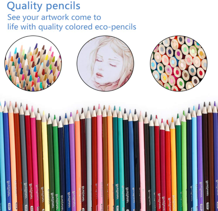 48 pcs Colored Oily Drawing Pencils Set - Brutfuner