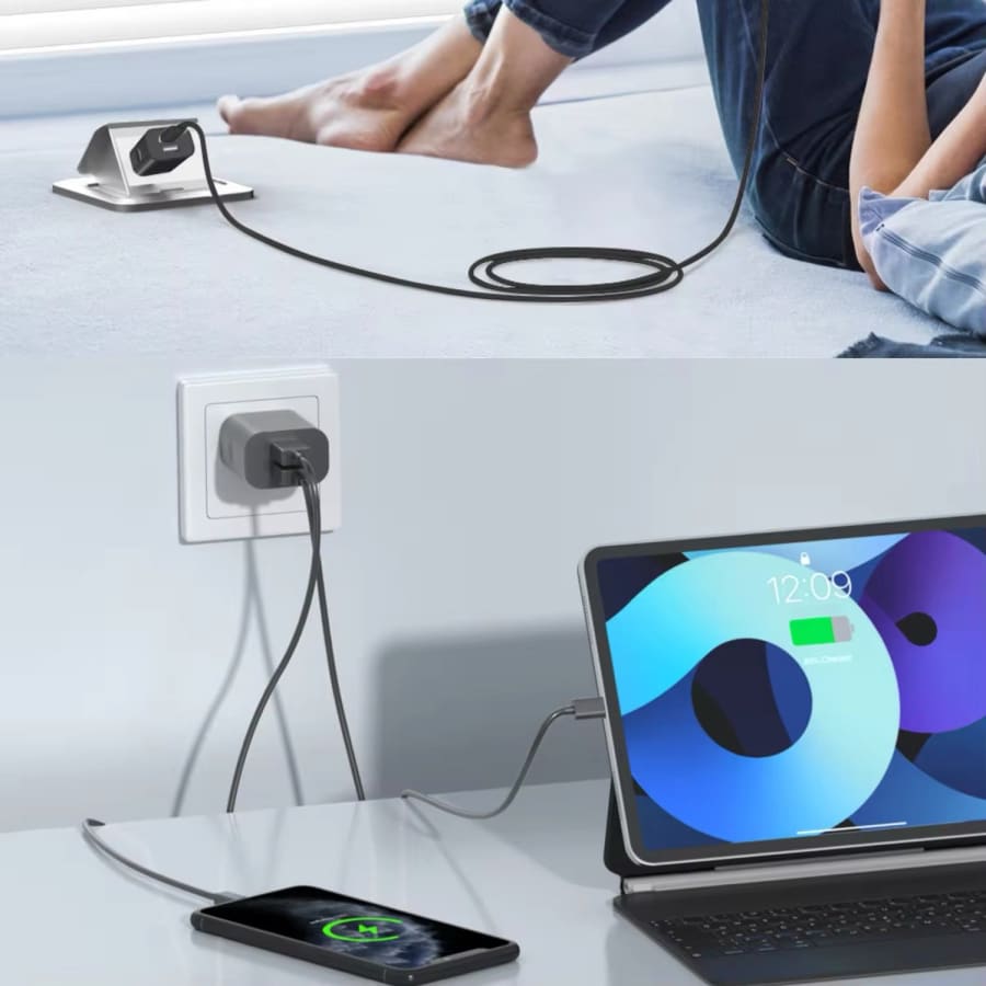 Dual USB Power Adapter Wall Plug (NZ / AUS) (Black)