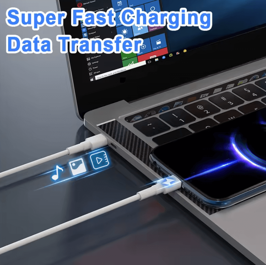 5A 100W USB-C to Lightning Cable – Super Speed Fast Charging & Data Sync