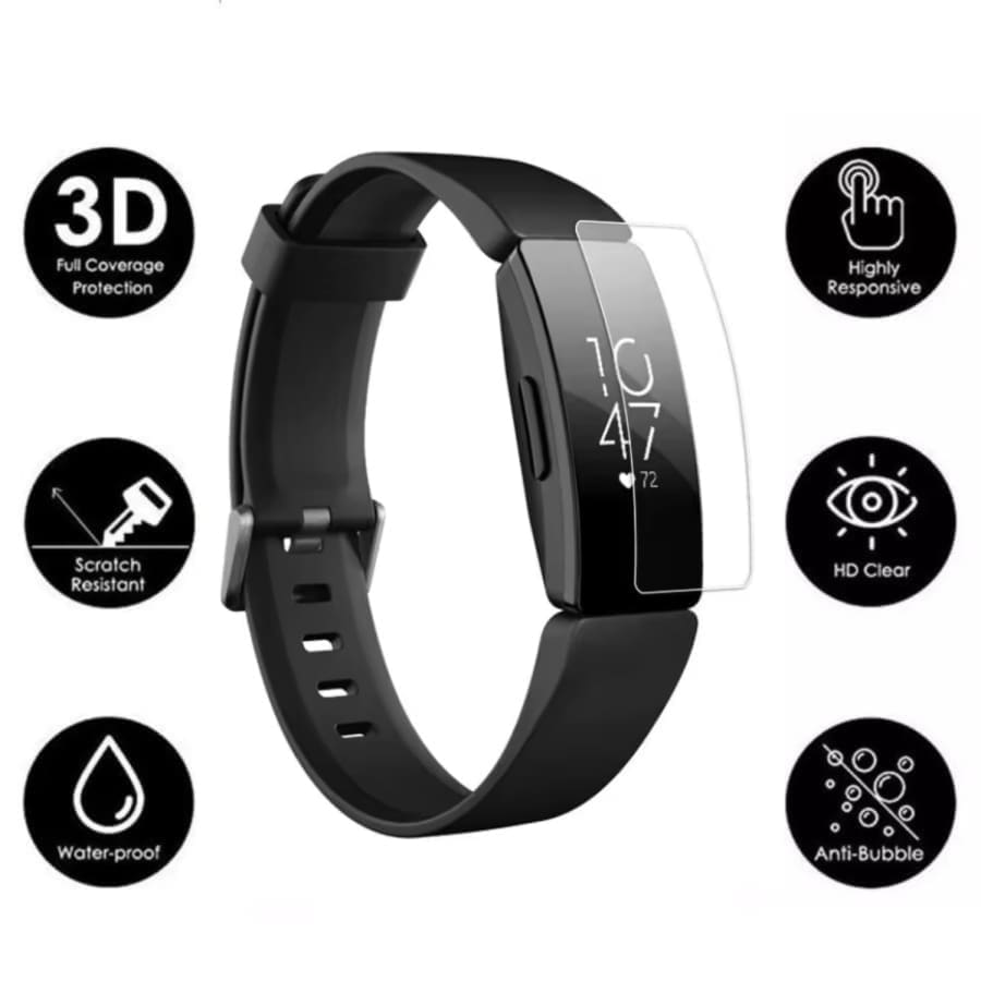 Hydrogel Screen Protectors for Fitbit Inspire HR (Pack of 6)