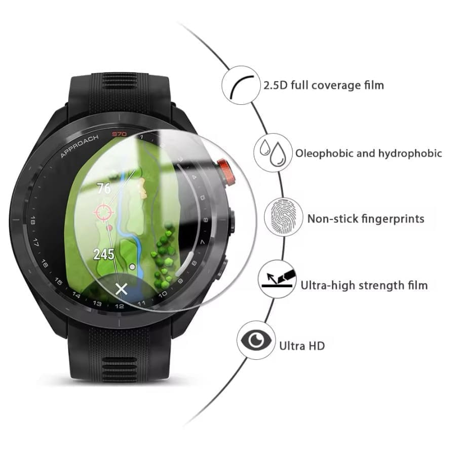 Hydrogel Screen Protectors for Garmin Approach S70 (42mm) (Pack of 6)