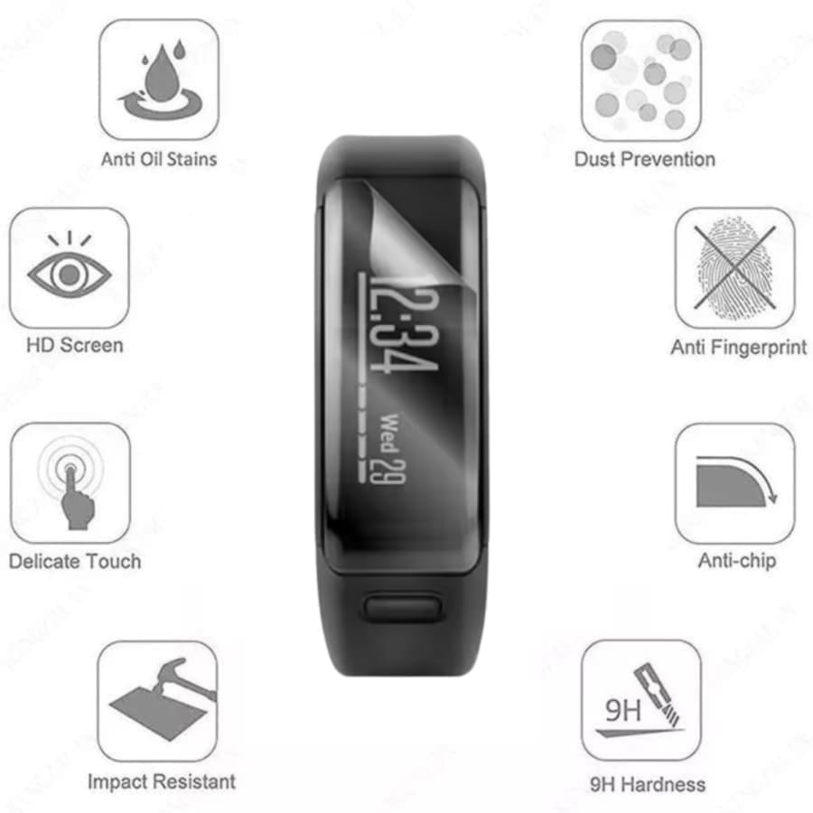Hydrogel Screen Protectors for Garmin Vivosmart HR (Pack of 2)